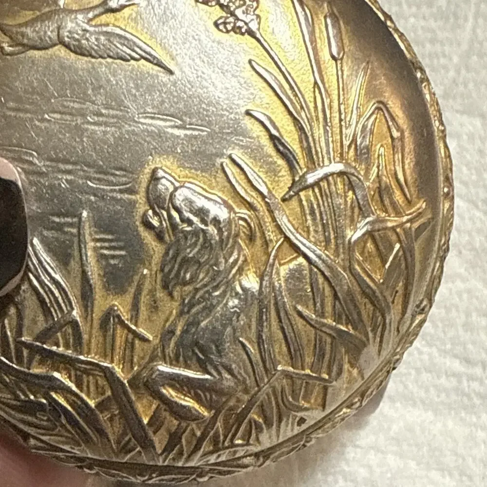 Vintage - Swiss Made - JC Penny Mechanical Wind Up Pocket Watch - Duck Hunt Dog - Picture 13 of 16